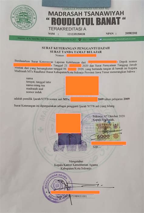 Contoh Legalisir Ijazah Yang Benar