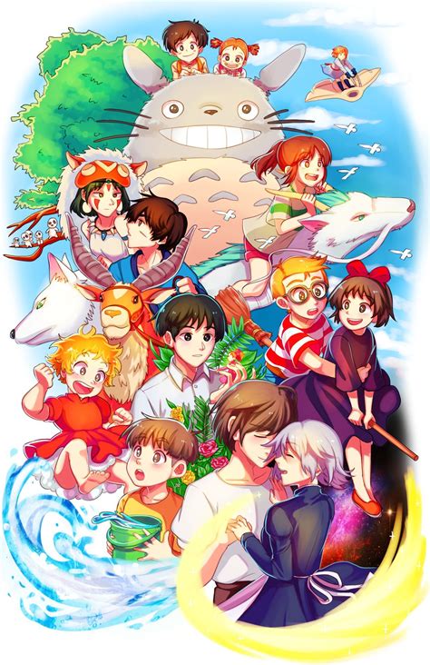 Studio Ghibli Collage By Himaeart On DeviantArt Studio Ghibli Characters Studio Ghibli Fanart