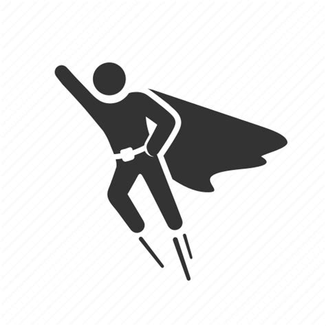 Cape Fly Flying Human Super Hero Super Powers Superman Icon