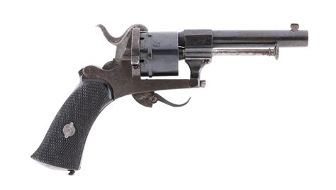 Fine Folding Trigger Belgian Pinfire Revolver Ah6311