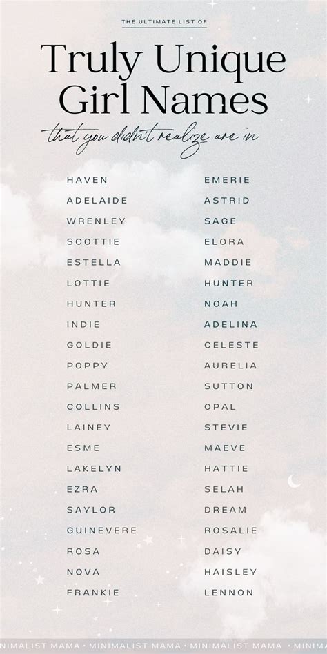 Searching For Baby Names These Unique Baby Names For Girls Are Totally