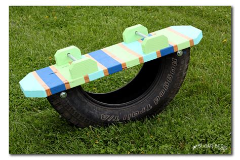 Tire Teeter Totter Sugar Bee Crafts