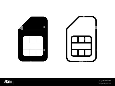 Sim Card Icon Set Dual Sim Card Icon Vector Stock Vector Image And Art