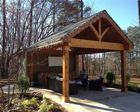 Patio cover plans free standing patio ideas. Wooden Structure Freestanding Covered Patio | 1355 | Patio ...