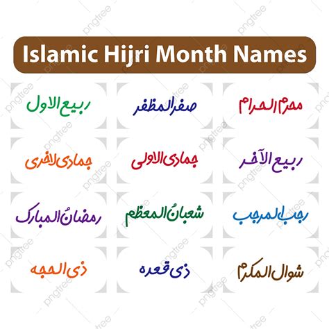 Gambar Nama Bulan Hijriah Islam Png Islam Islamic Hijri Calendar