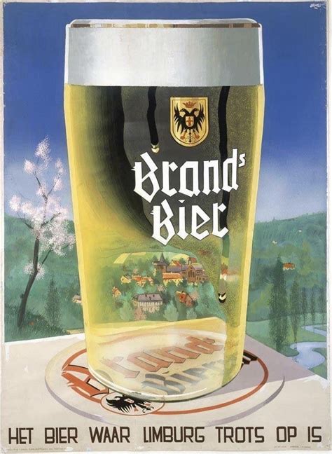 Beer Ad Old Ads Trot Pint Glass Dutch Mugs Brand Beer Dutch