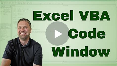 Excel Vba Visual Basic Editor Code Window Youtube