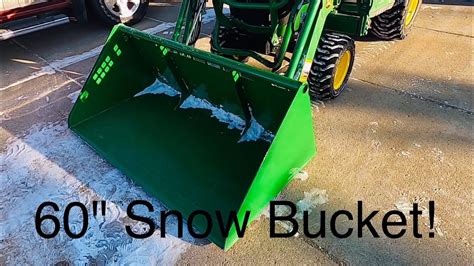 60 Snow Bucket For 1025r And Other John Deere Sub Compact Tractors