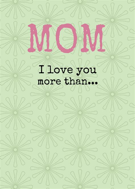 Customizable Diy Printable Mothers Day Card
