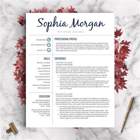 creative resume template cv template cover letter word and pages the best porn website