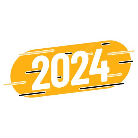 Yellow 2024 Text Yellow 2024 Text Png And Vector With Transparent