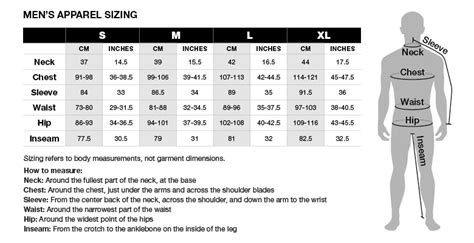 Mens Clothing Size Chart Dresses Images 2022