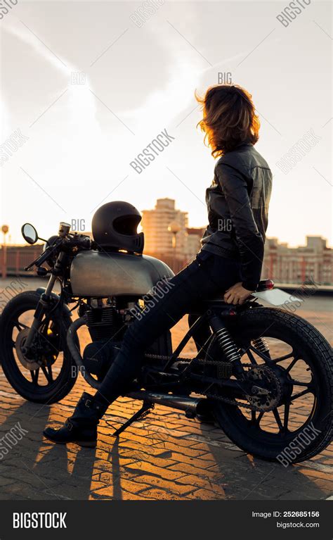 Sexy Biker Young Woman Image And Photo Free Trial Bigstock