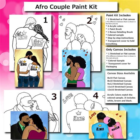 Pre Drawn Outline Sketched Canvas Adult Couples Teen Adult Etsy