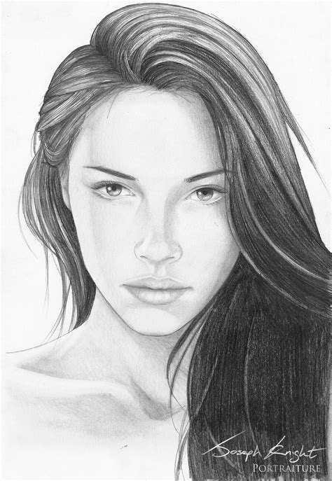 This technique takes a lot of time and a level of skill beyond what's needed for less detailed drawings. Female Face Sketch at PaintingValley.com | Explore ...