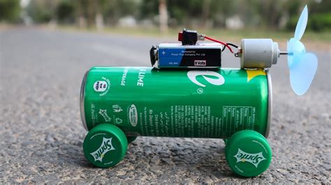 How To Make A Soda Can Car Dc Motor Projects Youtube