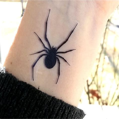 Temporary Tattoo Spider Tattoos Fake Tattoos Black Widow Etsy