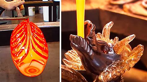 Creating Amazing Glass Sculptures Glass Blowing Compilation Youtube
