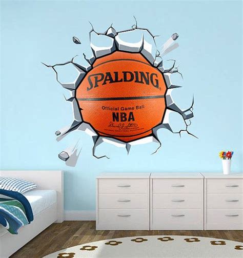 Basketball Decal Sticker Vinyl Wall Decal Basketball Themed