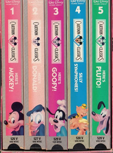 Walt Disney Cartoon Classics X 5 Set 1 Vhs Ntsc New Original Usa Release 12257541038 Ebay