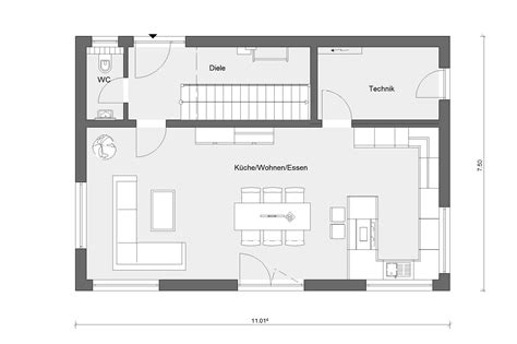 6,03 m x 10,00 m. Schmaler Grundriss | E 15-133.6 | SchwörerHaus