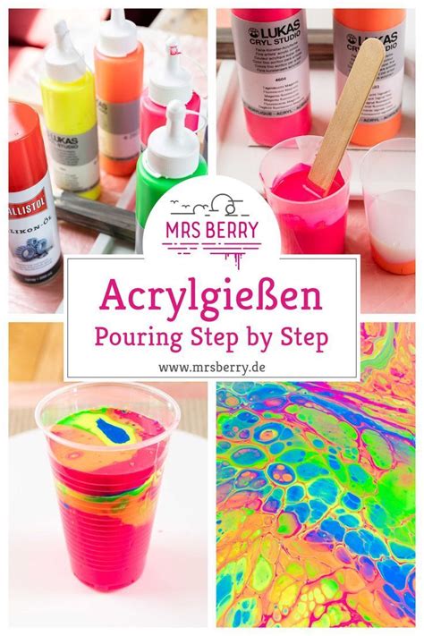 Gallon size floetrol recipes for all your paint pouring needs.: Acrylfarbe gießen - Acrylic Pouring der neue DIY Trend | Acrylgießen, Diy ideen basteln und ...