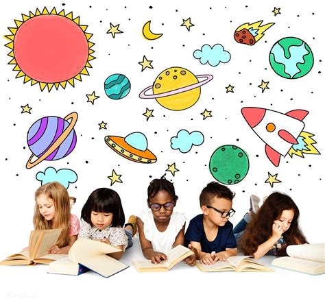 Download Premium Image Of Group Of Students Studying Astronomy