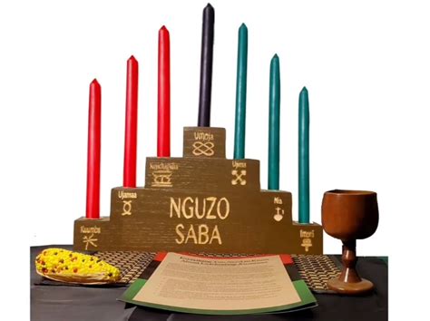 Kwanzaa Kinara Celebration Set Kwanzaa 7 Principles And Symbols Of