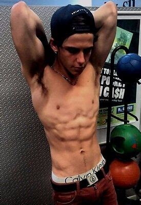 Shirtless Male Hunk Frat Boy Jock Muscular Abs Arm Pits Flexing Photo X C Picclick