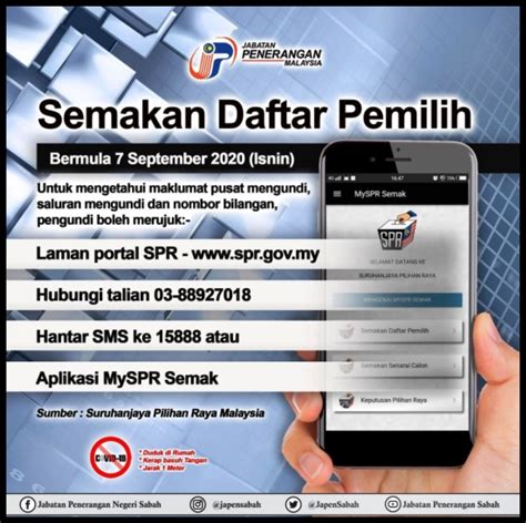 Semakan daftar pemilih spr 2021 secara sms. PRN Ke-16 Sabah, Pengundi Boleh Mula Membuat Semakan ...