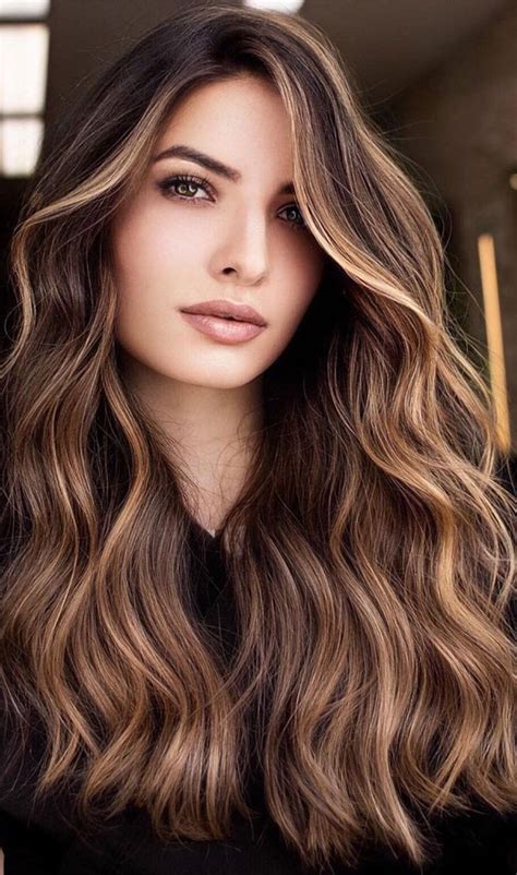 35 ways to upgrade brunette hair dark chocolate with warm blonde highlights