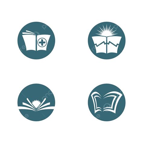 Ikon Simbol Vektor Buku Ilustrasi Desain Tanda Logo Perpustakaan Vektor