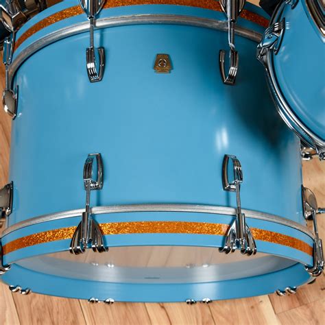 Ludwig Classic Maple 121420 3pc Drum Kit Heritage Blue Chicago