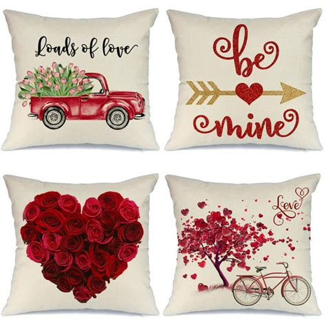 Coolmade Valentines Day Pillow Covers Throw Pillows Decorative Cushion