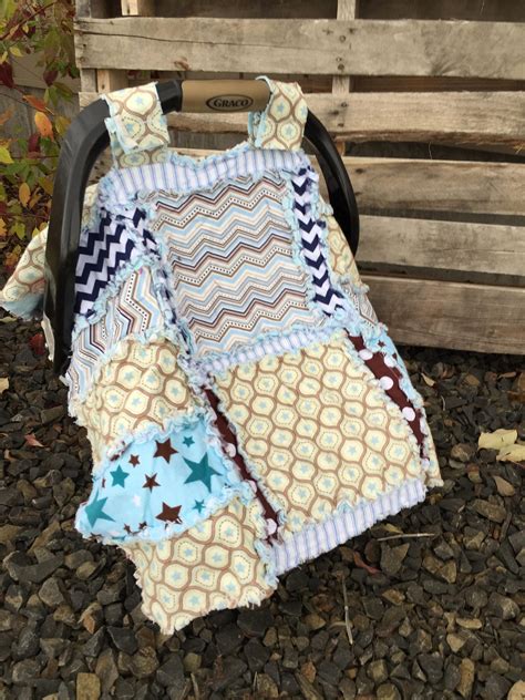 Addy Mae Rag Quilt Pattern For A Car Seat Cover Patchwork Etsy