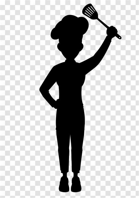 Chef Drawing Kitchen Image Silhouette Woman Transparent Png