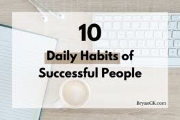 10 Daily Habits of Successful People - Bryan C.K.