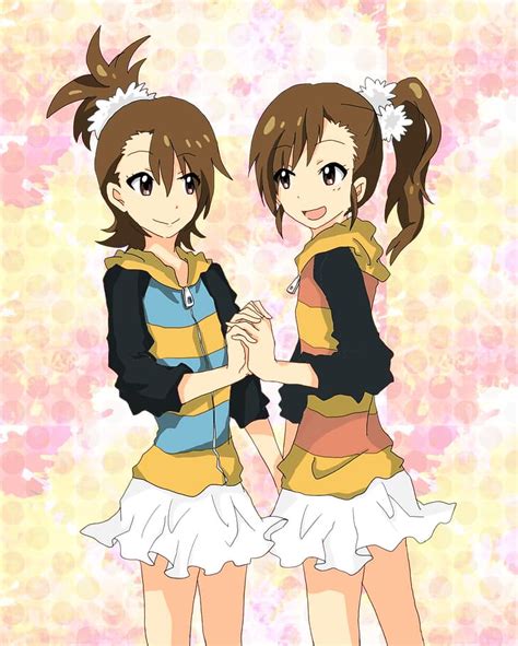 Hd Wallpaper Anime Anime Girls Futami Ami Futami Mami Long Sleeves