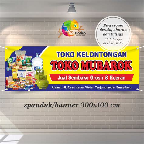 Jual Spanduk Banner Toko Kelontongan Toko Sembako Shopee Indonesia