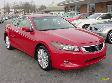 2008 San Marino Red Honda Accord Ex L V6 Coupe 25501165