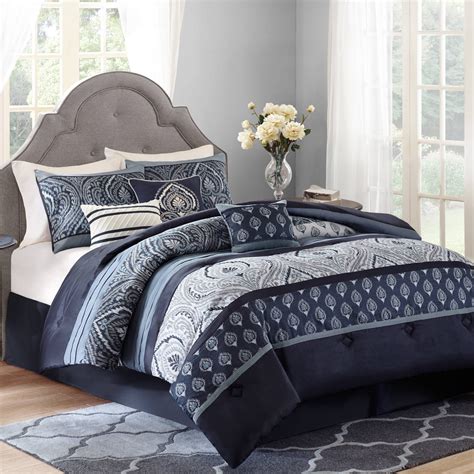 Better Homes And Gardens Indigo Paisley Piece Bedding Comforter Set EBay