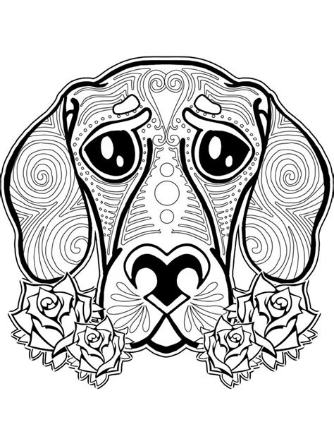 Free Dog Coloring Pages For Adults Printable To Download Dog Coloring