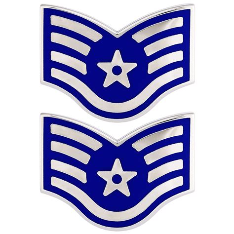 Buy Air Force Chevron Metal Staff Sergeant (SSGT) E5 Pair Online at