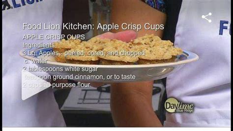 Visit calorieking to see calorie count and nutrient data for all portion sizes. Food Lion Kitchen: Apple Crisp Cups
