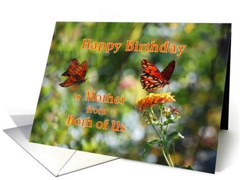 Happy Birthday To Mother From Both Of Us Gulf Fritillary Butterflies