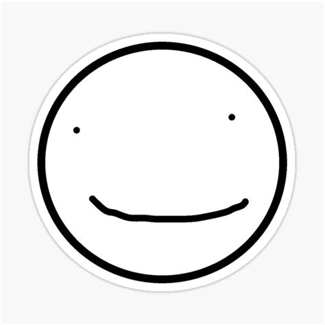 Dream Smile Face Grey Sticker For Sale By Pirandrake Redbubble