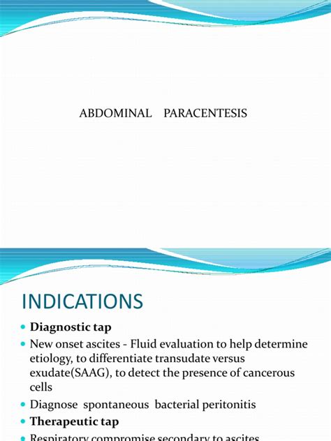 Paracentesis Pdf Pdf Medical Specialties Clinical Medicine