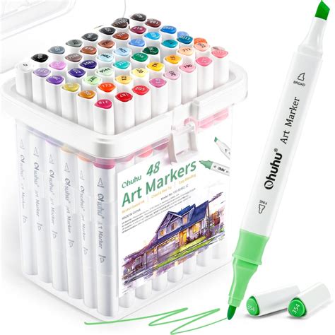 Buy Ohuhu Markers 48 Color Marker Set For Architectural Design Double