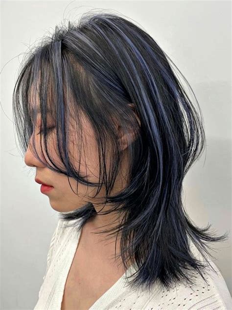 70 Ideas For Black Hair With Highlights Trending In Korea Short Hair