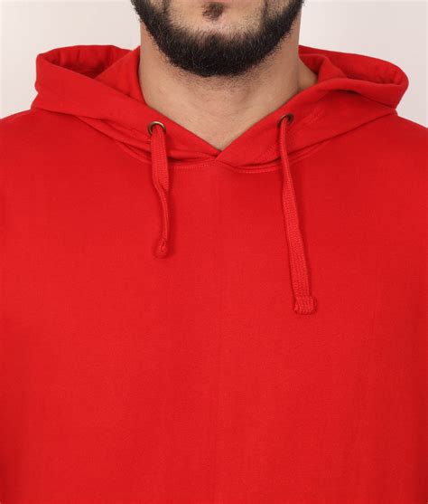 Mens Red Hoodie Sweatshirt